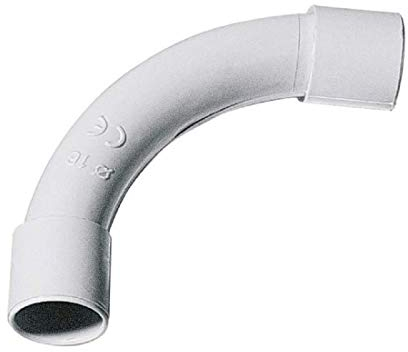 PEBSHOP 90° PVC Kabeldurchführung (Ø 20 mm, 50 Stück, Grau)