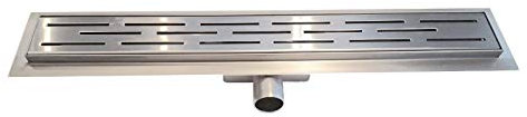 BuyLando.Shop [Typ-Rinne] - Edelstahl Duschrinne - Ablaufrinne - Bodenablauf - Extra Flach - Variation (100cm dreier Schlitzreihe)