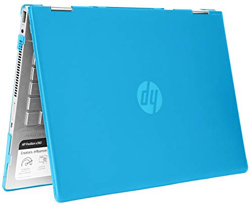 mCover Hard Shell Case for 14 HP Pavilion X360 14-CDxxxx / 14-DDxxxx Series Convertible 2-in-1 laptops (14 HP Pavilion X360 14-CD/DD Series, Aqua)