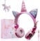 TCJJ Kids Headphones,Cute Unicorn Bling Diamond Childrens Headphones Over Ear with Mic for Pc Latop Mobile Phone,Safe Volume Limited 85db,for Study Online/Live Stream/Travel,Birthday Gifts for Girls