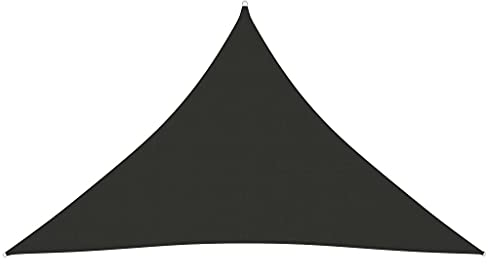 vidaXL Toldo de Vela Parasol Lona Protector Solar Sombra Patio Jardín Terraza Balcón Parque Exterior Triangular Tela Oxford Gris Antracita 3x3x4,24 m