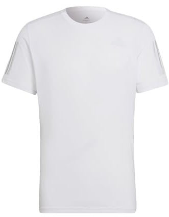 adidas Herren Own the Run Tee, White / Reflective Silver, XXL