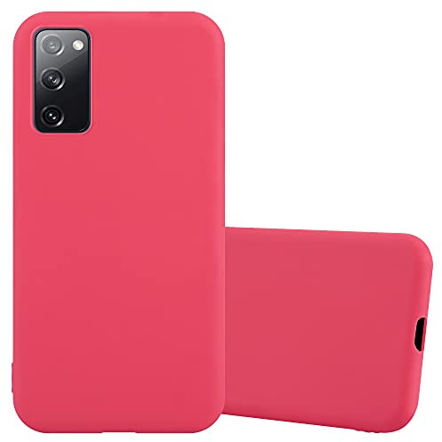 Cadorabo Hülle kompatibel mit Samsung Galaxy S20 FE Schutzhülle TPU Silikon Case Candy Design Slim Kratzfest Weiche Gummi mit Rundumschutz Case Hülle für Galaxy S20 FE in Rot