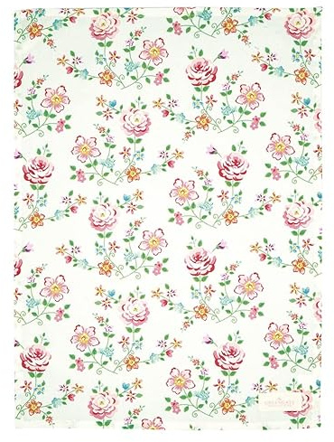 GreenGate [W2023/02 Tea Towel Columbine White