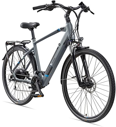 TELEFUNKEN E-Bike Herren Elektrofahrrad Alu 28 Zoll mit 24-Gang Shimano Acera Kettenschaltung, Pedelec Trekkingrad mit Hinterrad-Motor 250W 11,6 Ah, 36V Akku, XC941 Expedition
