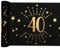 PAINT IT EASY Tischläufer Happy Birthday 40, Schwarz-Gold, 30cm x 5m