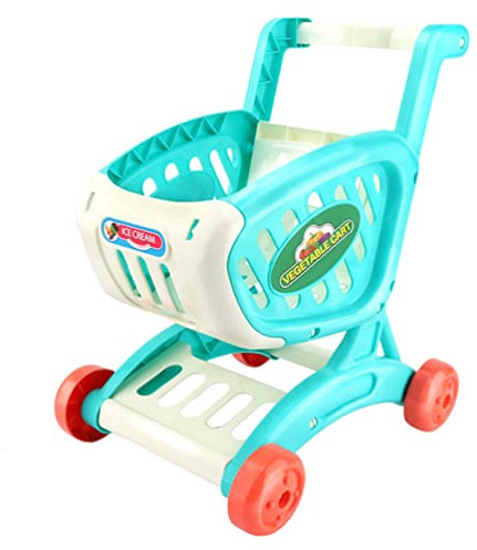 NUOBESTY 1stk Einkaufs Wagen Für Kinder Einkaufstrolley Kinder Mini-einkaufswagen Mini-einkaufskorb Spielzeug Kindereinkaufswagen Einkaufswagen Mini Kleinkind Plastik Metall Lagerregal