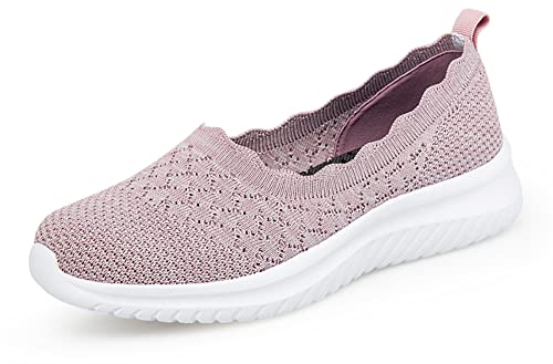 Donna Sneakers Casual Scarpe Sportive Antiscivolo Sportive da Corsa Fitness Camminare Scarpe da Ginnastica,Rosa,38EU