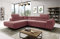 MODERNO Ecksofa mit Schlaffunktion aus Cord - Big Sofa ASTORP - Couch L Form - Schlafsofa mit Bettkasten und Kopfstützen - 277x203x100 cm - Links - Rosa - Poso 27