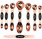 Magnetic Measuring Spoons Set of 8 | Stainless Steel Dual Sided Measure Kitchen Teaspoons and Tablespoon with Leveller | Weighing Dry and Liquid Ingredients for Cooking, Baking (Rose Gold)