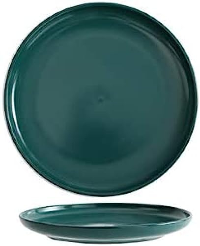 Piatto In Ceramica Per Bistecca In Stile Nordico Creativo Stoviglie Occidentali Piatto Per La Casa Piatto Da Dessert Piatto Per La Colazione Piatto Per Pizza Per Insalata,Verde Scuro,10 Pollici,YU