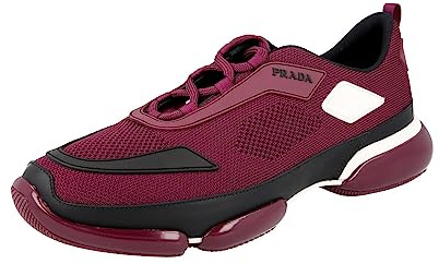 Prada Herren Rot Stoff Sneaker 2EG253 42.5 EU/UK 8.5