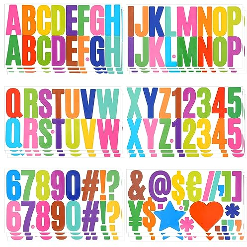 300 Stück Buchstaben Aufkleber Große Selbstklebende Buchstabenaufkleber 5,1 cm Sticker Buchstaben Symbole Vinyl Buchstaben für Schultüte Wände Basteln Briefkästen Schulanfang