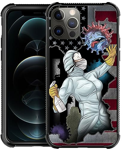 DAIZAG Hülle Kompatibel mit iPhone 13 Pro Max Doctor Amerikanische Flagge Handyhülle Stoßfest Weich TPU Handyhülle Cover Case für iPhone 13 Pro Max