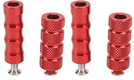 Moto Manette De Vitesse Repose-Pieds Moto in Changement Repose-Pieds En Aluminium CNC Pla Précis Ajustement Pour M6 6Mm Boulons De Moto (Rouge)