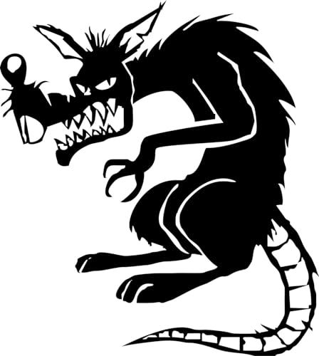myrockshirt Fiese Ratte Ratten 15cm Aufkleber Sticker Autoaufkleber Wandtattoo Profi Qualität UV beständig