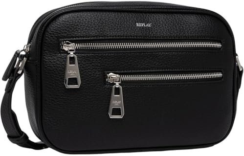 Replay Damen Schultertasche Klein, Schwarz (Black 0098), Onesize
