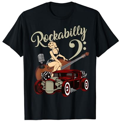 Rockabilly Kontrabass PinUp T-Shirt
