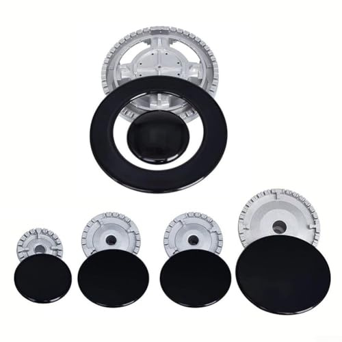 Tappo per bruciatore a corona, tappo di ricambio per forno a gas in metallo, diametro 12,95 cm, 9,98 cm, 7,49 cm, 5,49 cm (piatto)