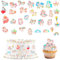 GoldRock 80 Stück Einhorn Tortendeko Essbar, Essbare Tortenaufleger Geburtstag Mädchen, Esspapier Einhorn Deko Torte,Einhorn Muffin Deko Essbar,Einhorn Cake Topper,Einhorn Kuchendeko für Kinder Party