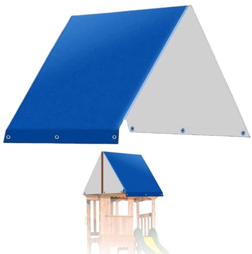 Playset Canopy Replacement, 52x90 Inch Oxford Cloth Playground Canopy, Waterproof Sunproof Dustproof Swing Set Replacement Tarp, Playhouse, Royal Blue, Playset Canopy Replacement