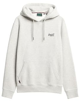 Superdry Herren Essential Hoodie mit Logo Gletschergrau Meliert L