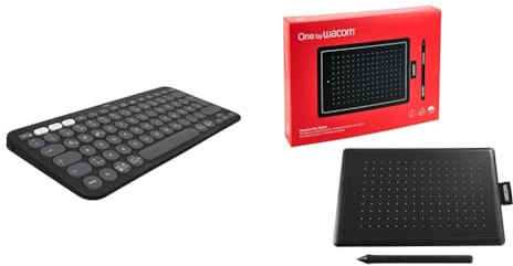 Logitech Pebble Keys 2 K380s and One by Wacom Tablet