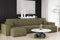 Fun Möbel Wohnlandschaft Schlafsofa Sofa Maris in Stoff Poso (Olivgrün)