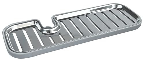 Shower soap Holder 304 Stainless Steel Bathroom Shower Shelf for Rail 22-27mm Sponge Holder Soap Dish No Drill