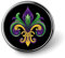 Épingles à revers rondes Fleur de lys Badges artistiques Accessoires Sacs à dos