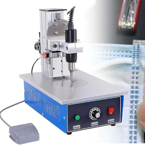 Saldatrice a punti ad ultrasuoni in plastica con pedale elettronico, portatile e adatta per tessuti in nylon, ideale per rivettatura e tessuti non tessuti