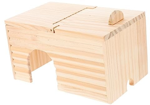INOOMP Holz Hamsterhaus Robust Und Vielseitig Idealer Rückzugsort Für Hamster Bietet Ausreichenden Platz Zum Schlafen Und Spielen Für Kleine Haustiere