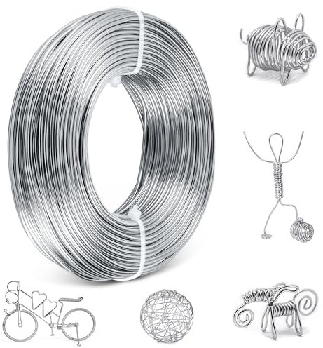 Basteldraht 2mm x 30m, Draht Zum Basteln Aus Aluminium, Wire Rostbeständig Und Leicht Formbar, Silberdraht Zum Basteln Kann Zur Herstellung Von Dekorationen Oder Persönlichem Schmuck Verwendet Werden