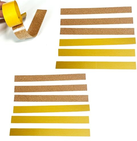 Hayaww 12 Stück self-Adhesive Cork Strips Equine Korkstreifen Korkenstreifen selbstklebend zum Anpassen der Hutgröße zur Passoptimierung Hut Hutband Korkeinlage für Hüte aus Filz Stroh