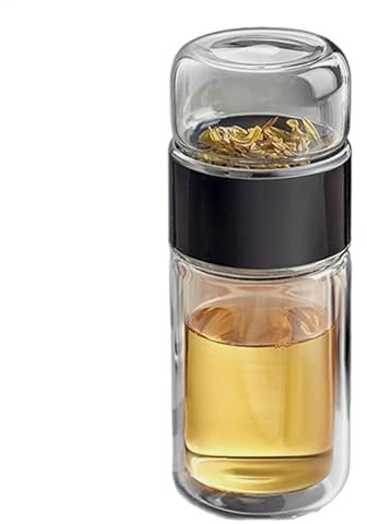Infusifie Tea Infuser, Double Layer Insulated Tea Bottle with Strainer, Leak-Proof Tea Bottle with Tea Infuser, Tea Strainer for Loose Leaves, Tea Flood Cup, Tea Infuser Bottle for Loose Tea (280 ml)