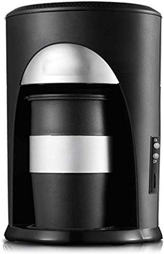 CNNKWXTW Coffee Machine Coffee Machine,Coffee on the Go Filter Coffee Machine Black and Brushed Stainless Steel Coffee Maker,Reusable,Washable Filter,Compatible with Espresso Cook