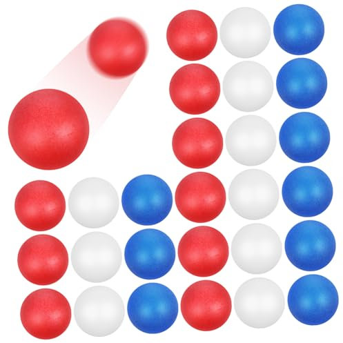 POPETPOP 120stücke Bunte Tischtennisbälle Aus Robustem Pp Kunststoff Springende Unterhaltungsbälle in Weiß Rot Dunkelblau Für Party Schule Spiele Und Hand-Auge-koordination