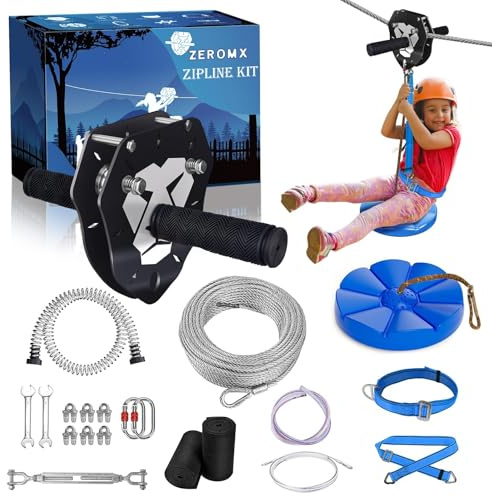 ZEROMX Zip Line Kit for Kids and Adult