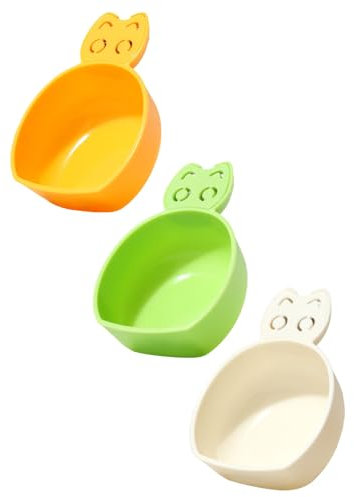 MCAOAL Lot de 3 pelles alimentaires en plastique pour animaux de compagnie et chats - Durabilité - Avec clip d'étanchéité pour un rangement facile