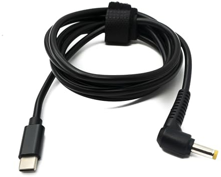 SYSTEM-S DC 9V Kabel 150 cm 4,8 x 1,7 Stecker zu USB 3.1 Typ C Stecker Winkel