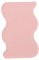 TOPPERFUN 1 pièce Miroir de Maquillage Pliable et Compact Forme de Vague Miroir de Poche Portable pour Voyages Couleur Rose
