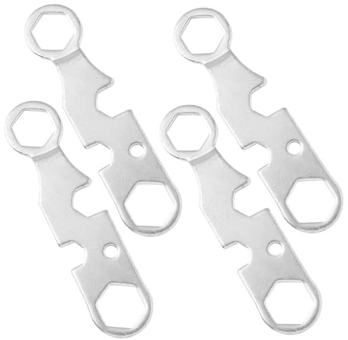 GRIRIW 4 Stück Skateboard Reparaturwerkzeug aus Robustem Stahl Multifunktionales Skate Tool für Achsmuttern und Kingpin Tragbares Skateboard Werkzeug für Longboards und Rollschuhe