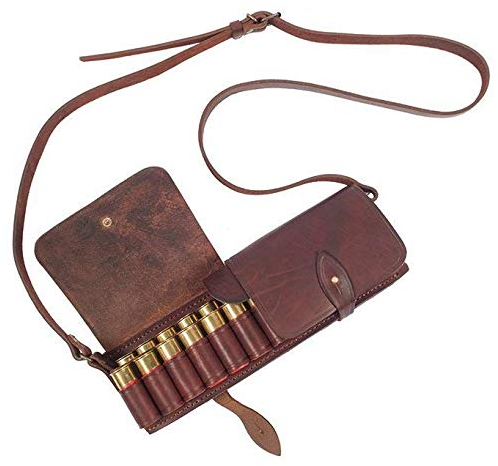 VlaMiTex J6 Patronen Tasche/Etui Echt-Leder Braun 12 kal VlaMiTex