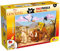 Lisciani - Puzzle Disney 2 en 1 - Roi Lion - Puzzle Géant 70 x 50cm de 24 pièces - Pour Enfants dès 3 ans - Double Face avec Verso à Colorier - Feutres Inclus pour Coloriage