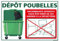 Panneau Dépôt Encombrant Interdit - Protection anti-UV - Dimensions 210x300 mm - Plastique rigide PVC 1,5 mm