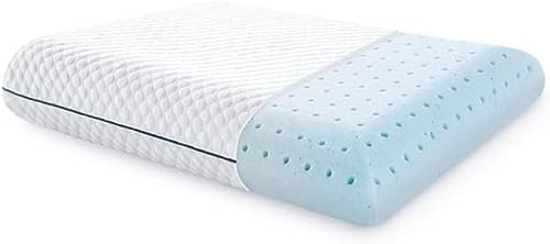 LUCID Gel Memory Foam Kissen 40x70 cm – atmungsaktiv – kühlende Wirkung – Bezug waschbar – Öko-Tex Kopfkissen, Weiß