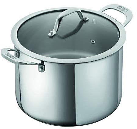 KUHN RIKON Allround, Cacerola para para horno e inducción con tapa de cristal, 28 cm/12 litros ,Acero inoxidable