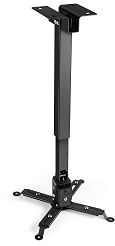 Eovymovy Staffa Proiettore Soffitto,Porta Proiettore da Soffittoper Videoproiettore per Casa Ufficio, Staffa Regolabile per Proiettore 40-64cm (Nero)