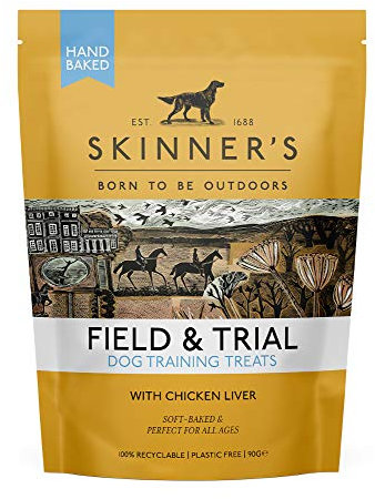Skinner's Field & Trial Dog Treats - Training Treats with Chicken Liver, 90g x 8 Pouches