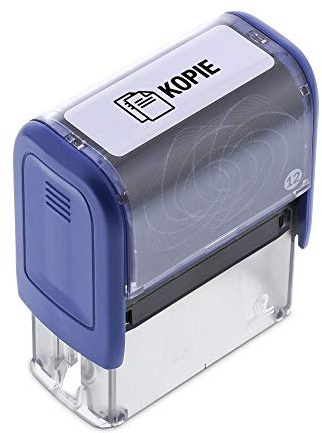 stempel-fabrik – “KOPIE” Selbstfärbestempel – Lagertextstempel zur Kennzeichnung von Kopien, Zweitschriften & Duplikaten – präziser Textstempel ideal für Buchhaltung & Co (50 x 20 mm | 1 Zeile)